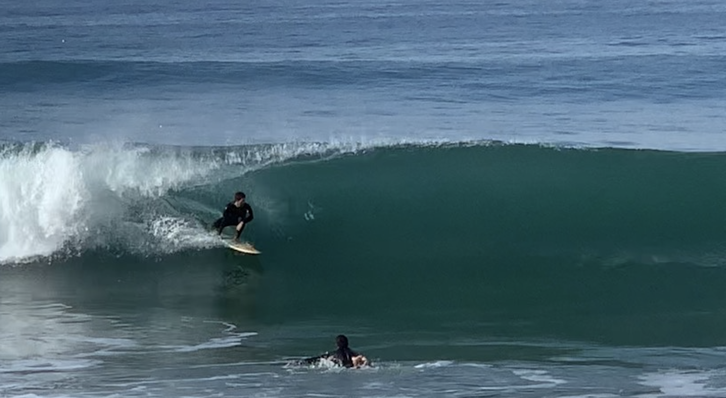 Teagan surfing in Laguna Beach